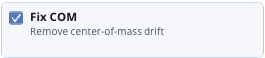 The focused Fix COM switch and its center-of-mass drift description